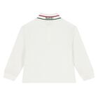 Younger Boys Ivory Logo Polo Shirt, 1, hi-res