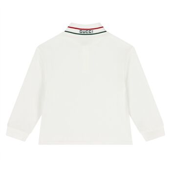 Younger Boys Ivory Logo Polo Shirt