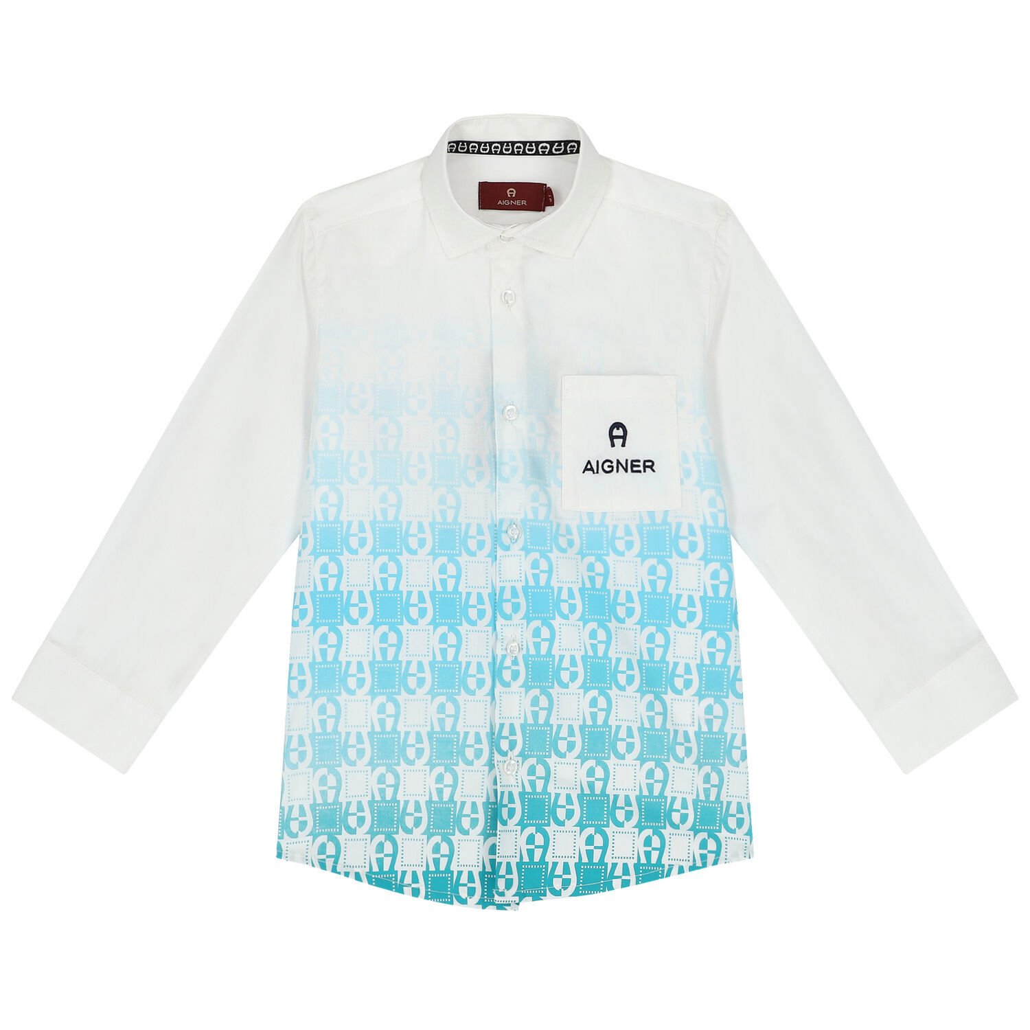 Boys White Logo Shirt, 1, hi-res