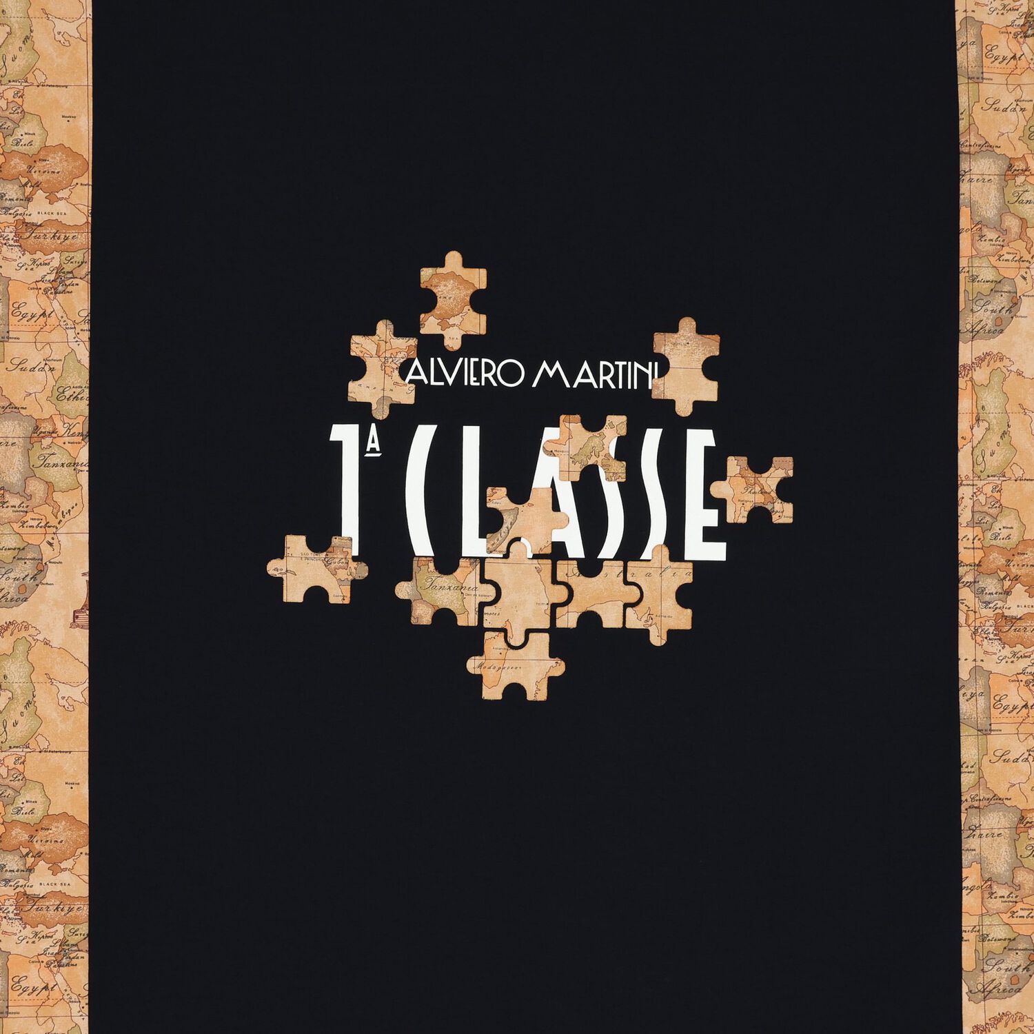 Baby Boys Navy Blue & Beige Geo Map Baby Blanket, 1, hi-res