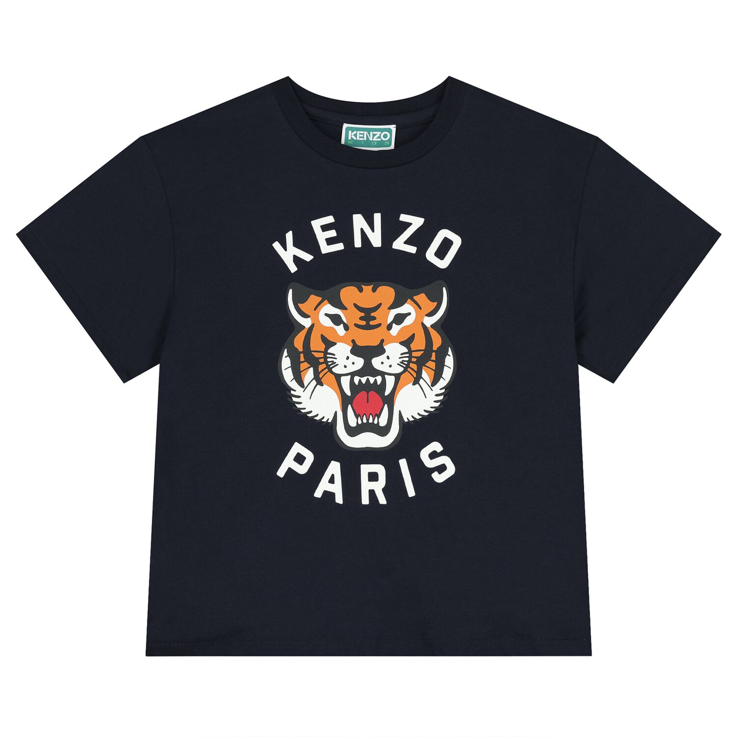 Navy Blue Tiger Logo T-Shirt, 4, hi-res