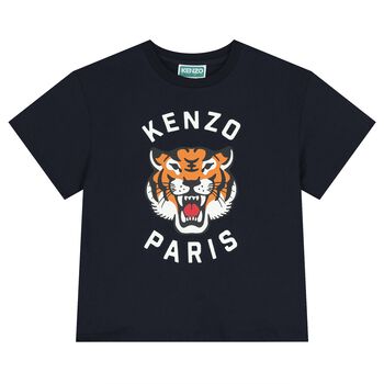 Navy Blue Tiger Logo T-Shirt