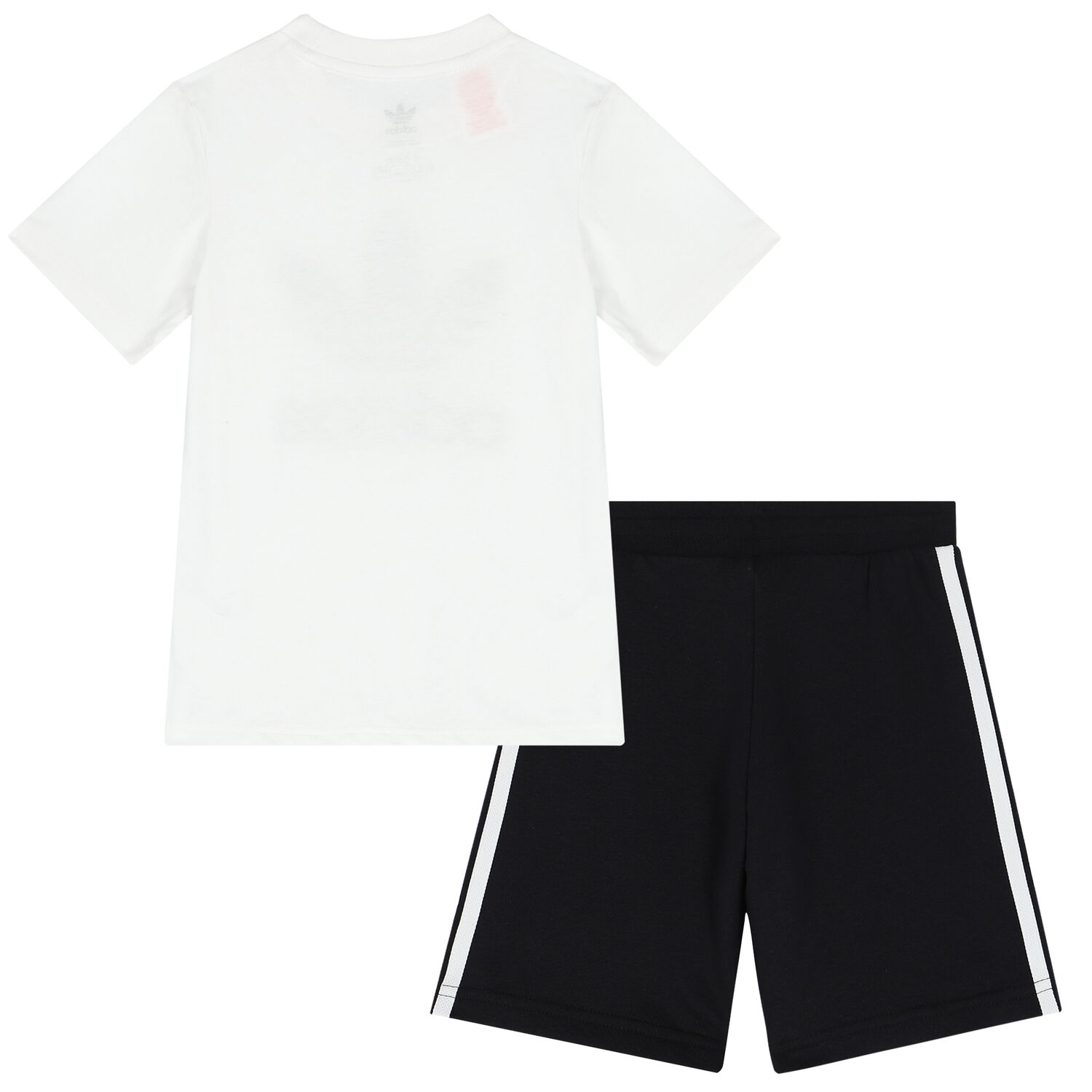 Boys White & Black Logo Shorts Set, 1, hi-res