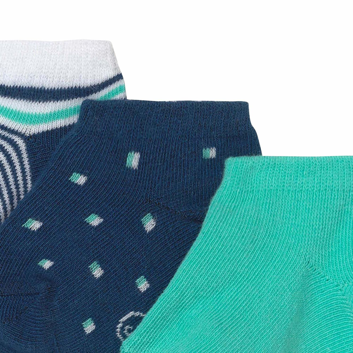 Baby Boys Navy Socks ( 3-Pack ), 1, hi-res
