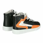 Boys Black Logo Trainers, 2, hi-res