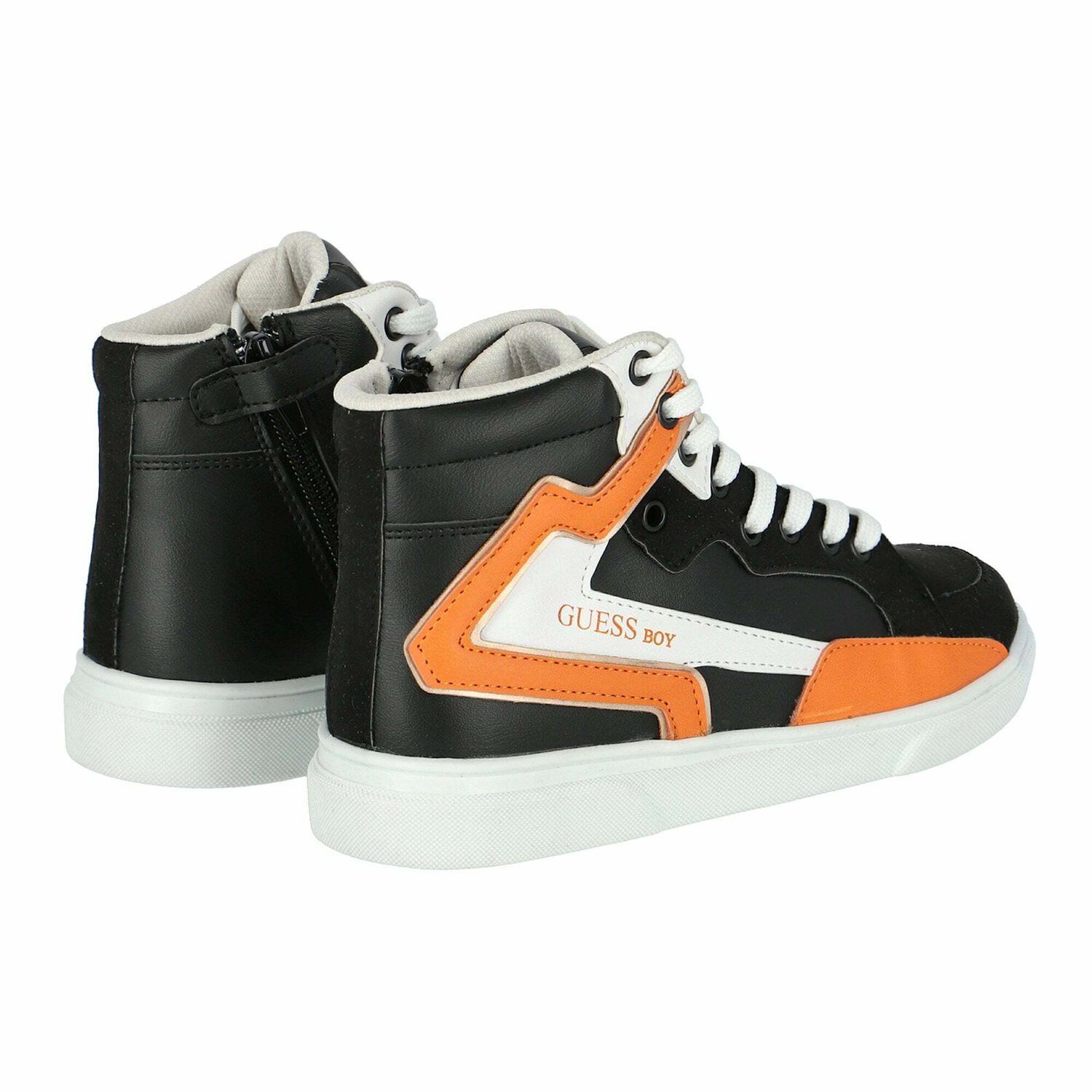 Boys Black Logo Trainers, 2, hi-res