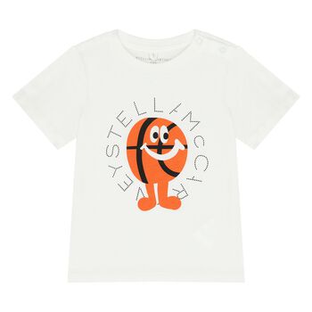 Younger Boys White Logo T-Shirt             