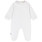 Baby Girls White Teddy Bear Logo Babygrow & Hat Gift Set, 1, hi-res