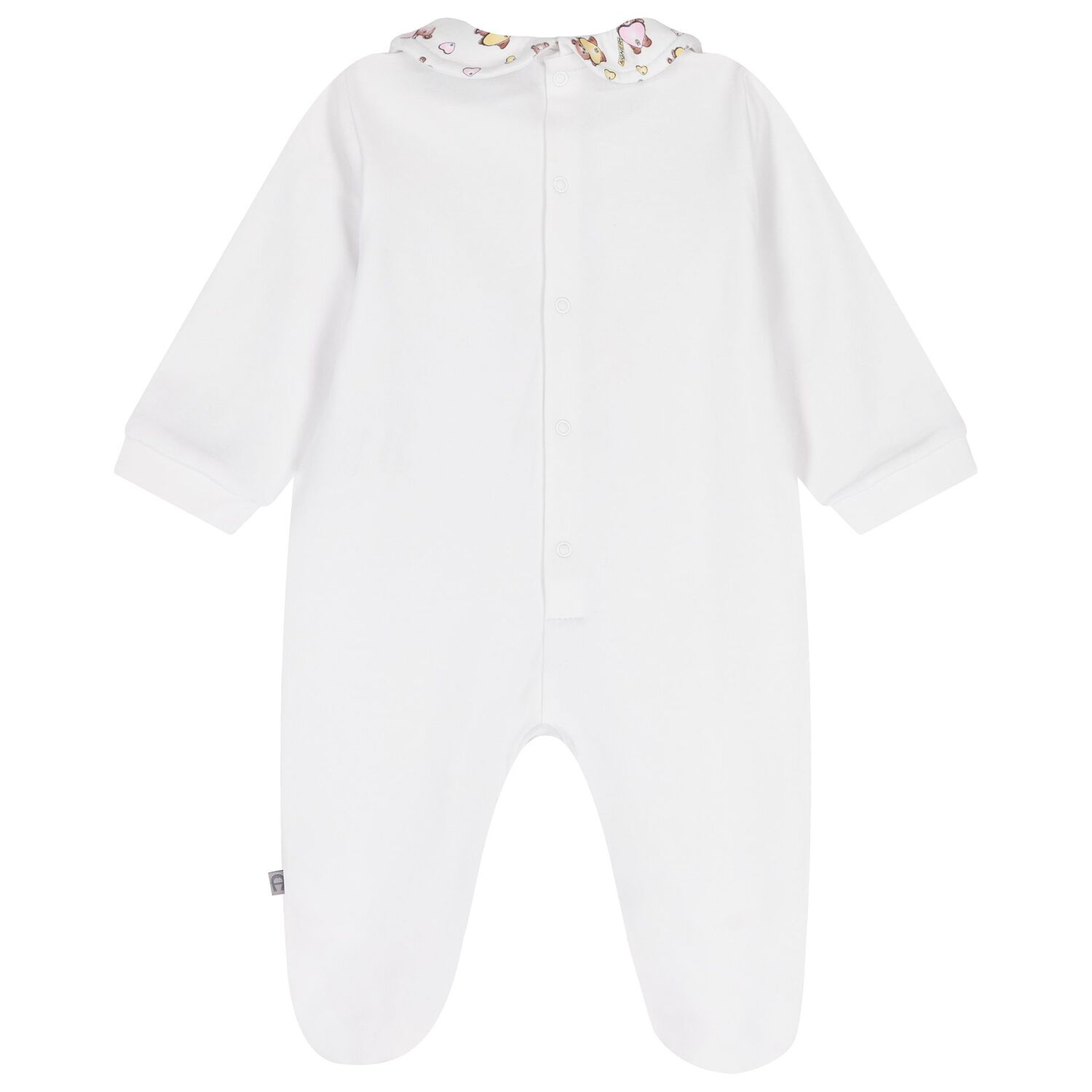 Baby Girls White Teddy Bear Logo Babygrow & Hat Gift Set, 1, hi-res
