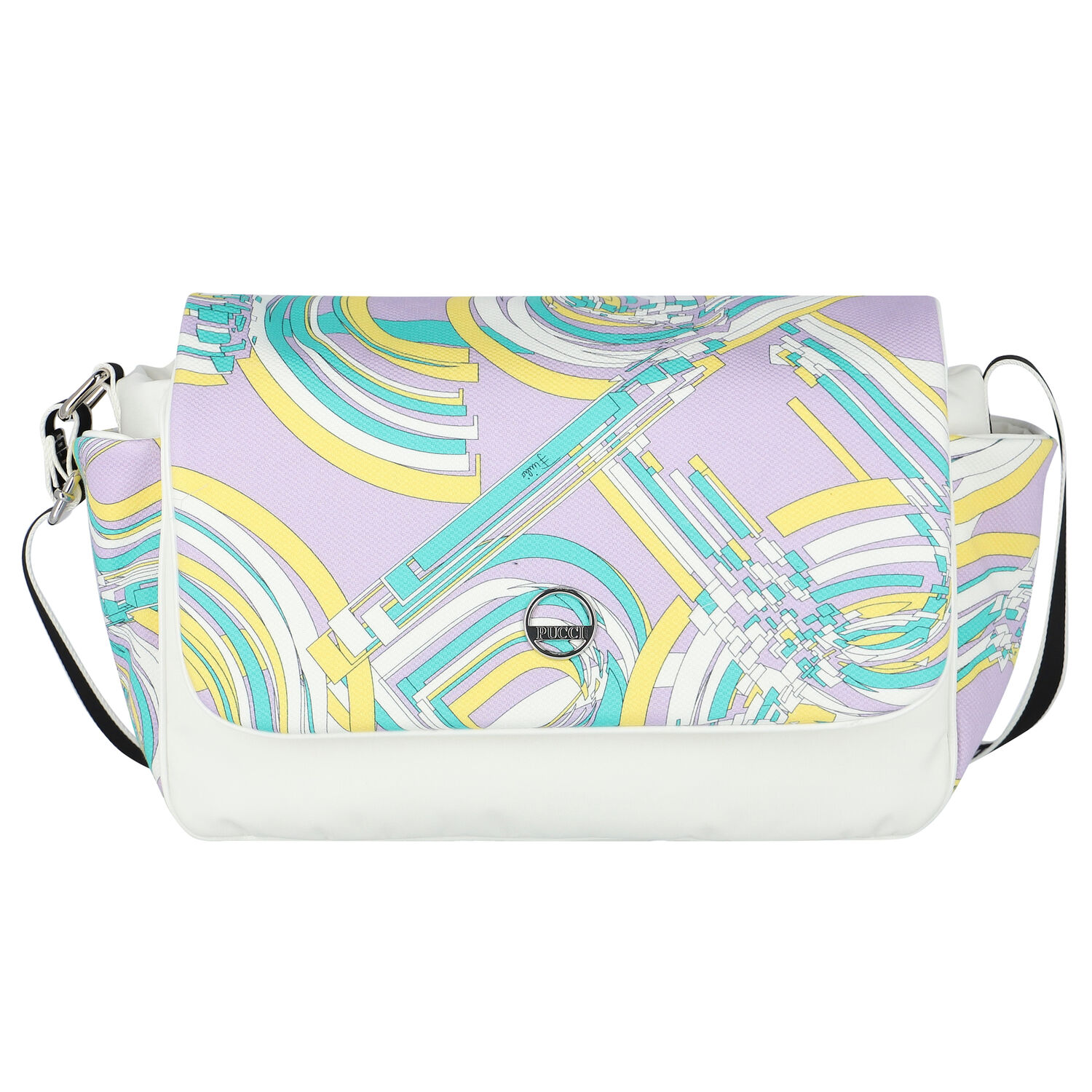  Purple, Yellow, Green & White Baby Changing Bag, 1, hi-res