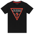 Boys Black Logo T-Shirt, 5, hi-res