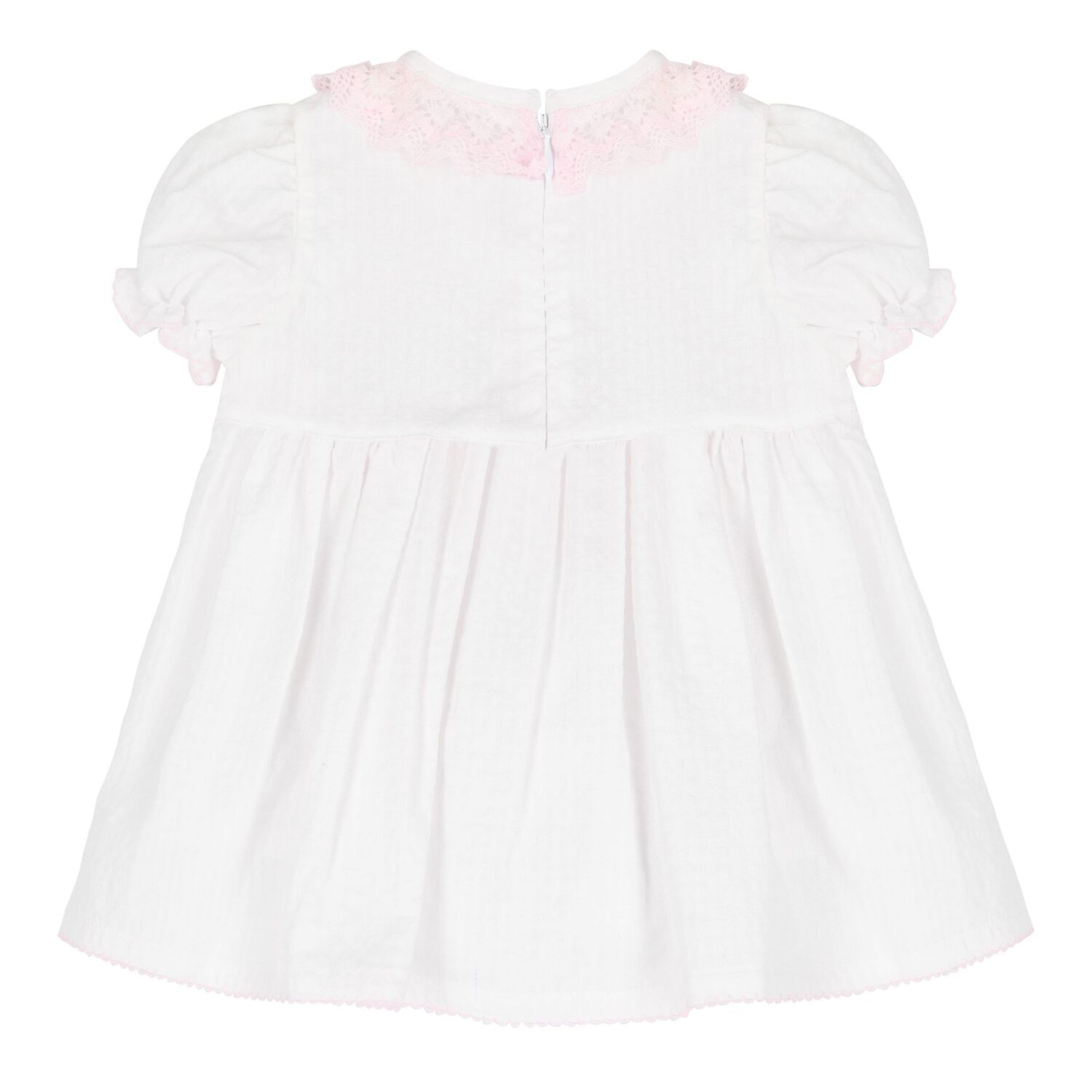 Baby Girls White & Pink Dress Set, 1, hi-res