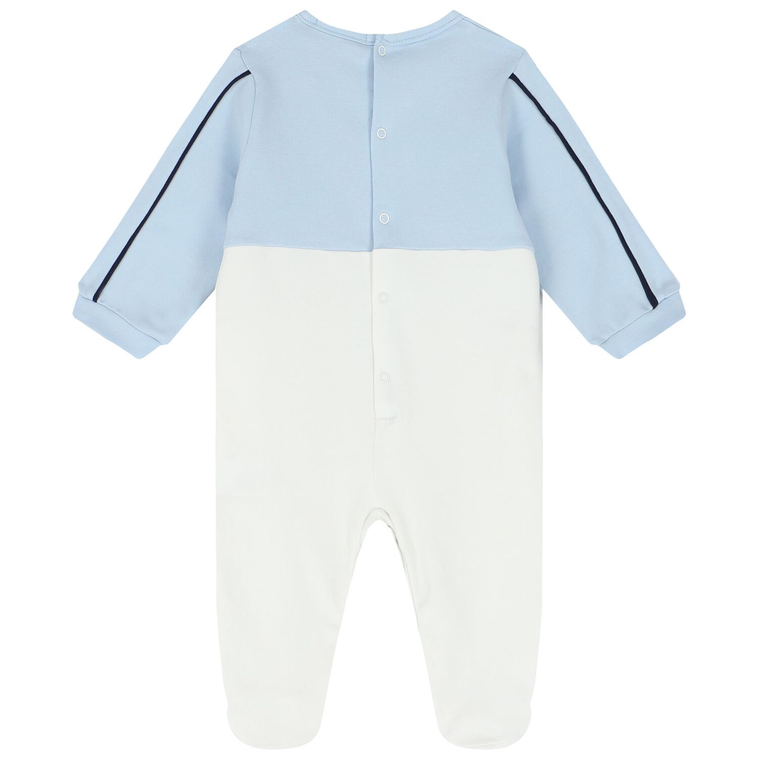 Baby Boys Blue & White Logo Baby Set, 1, hi-res