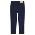 Boys Navy Blue Chino Trousers, 2, hi-res