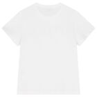 Girls White Logo T-Shirt, 1, hi-res