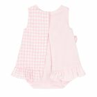 Baby Girls White & Pink Dress , 1, hi-res
