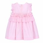 Younger Girls Pink Frill Dress, 1, hi-res