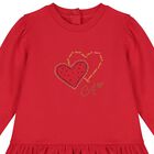 Baby Girls Red Heart Dress, 1, hi-res