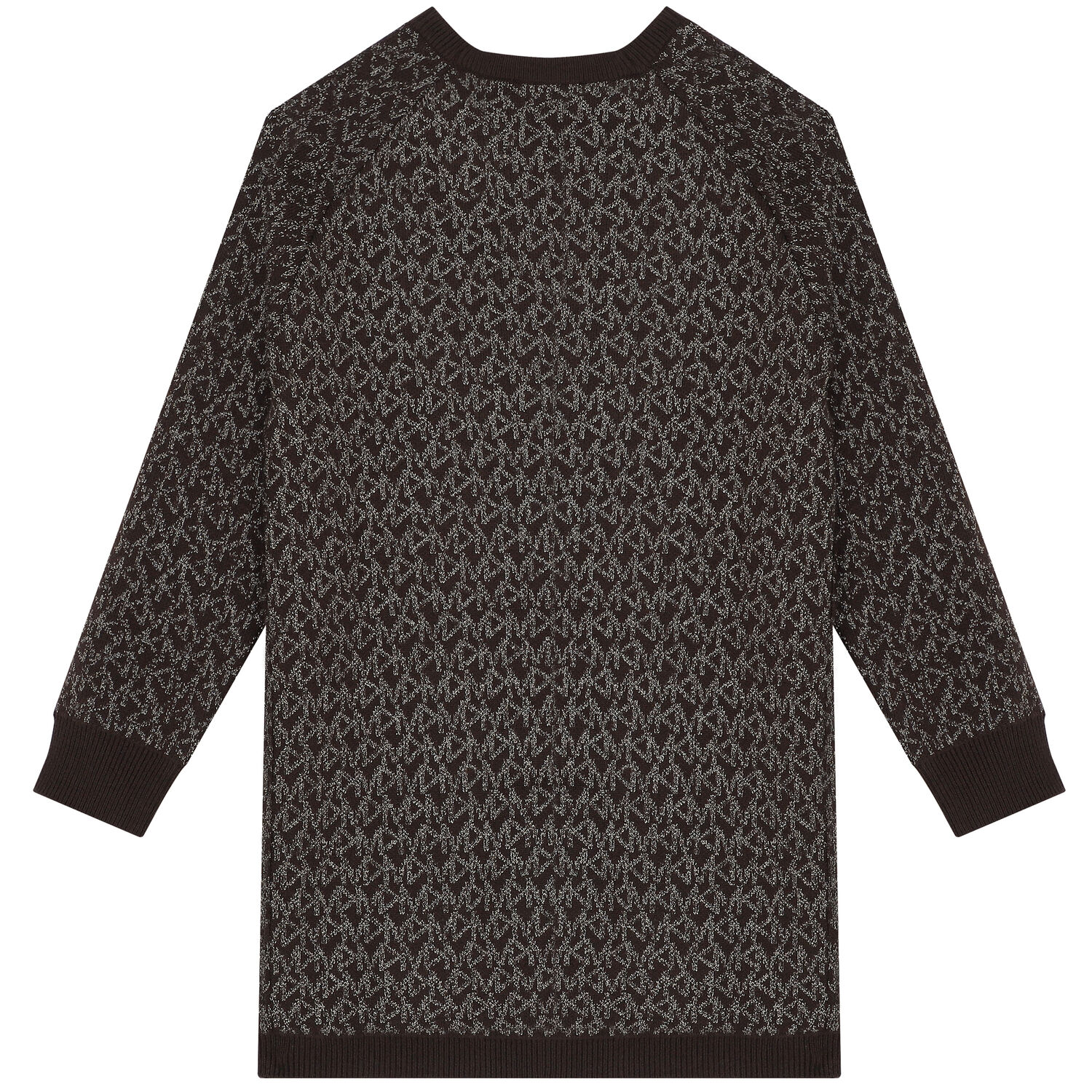 Girls Brown Logo Sweatshirt Dress, 1, hi-res