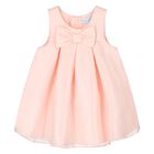 Younger Girls Pink Organza Dress, 1, hi-res