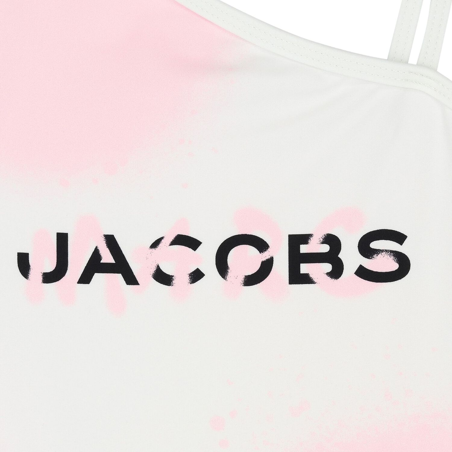 Girls Pink & White Logo Swimsuit, 1, hi-res