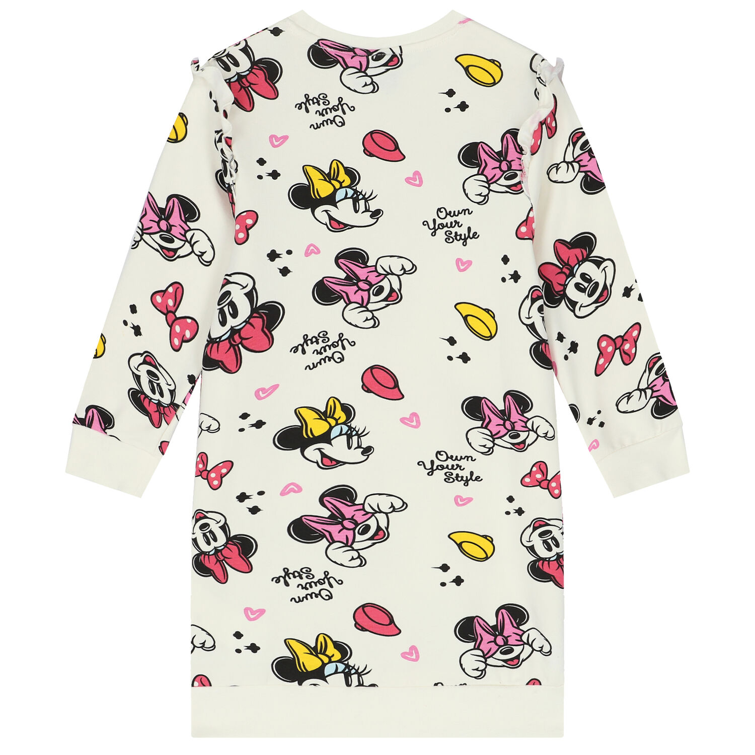 Girls Ivory Minnie Mouse Dress, 1, hi-res