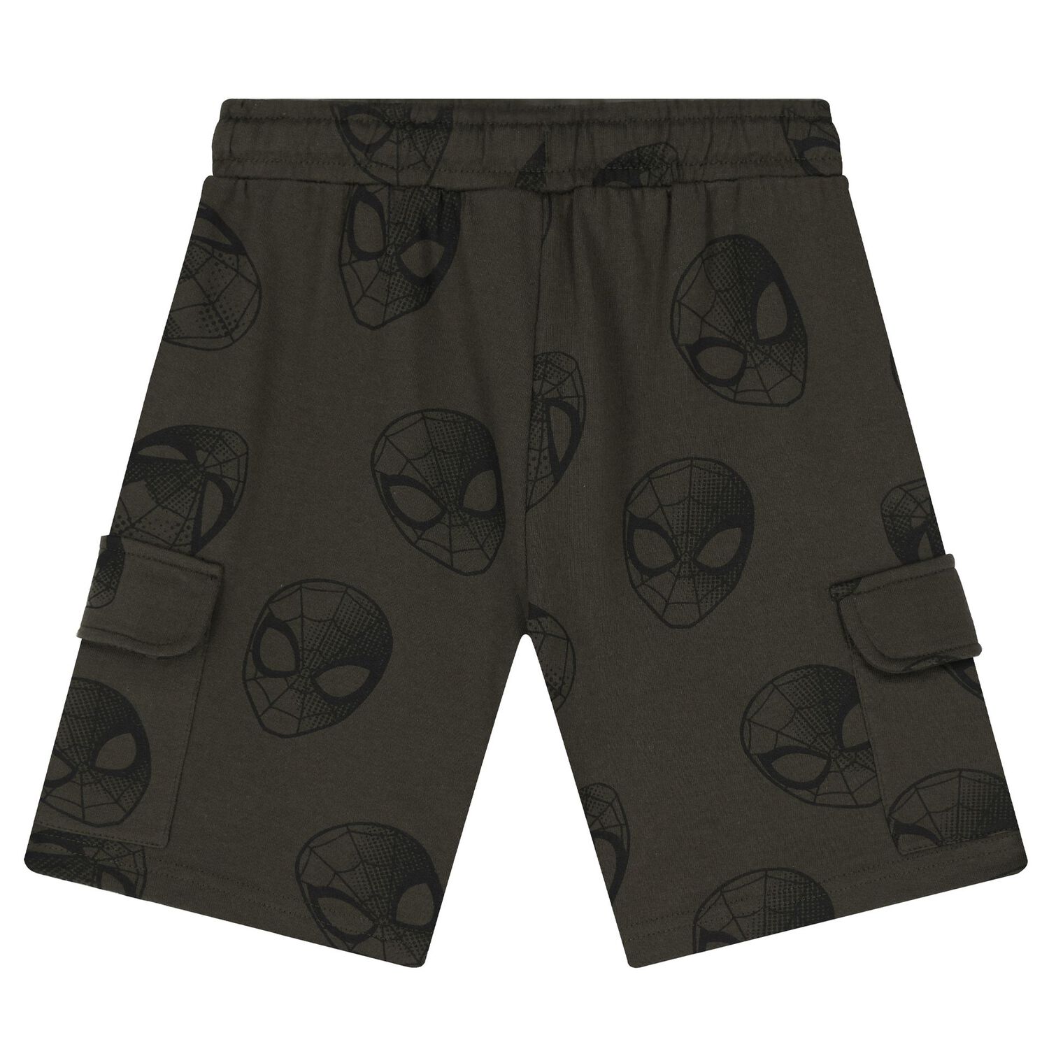 Boys Ivory & Green Spiderman Shorts Set, 1, hi-res