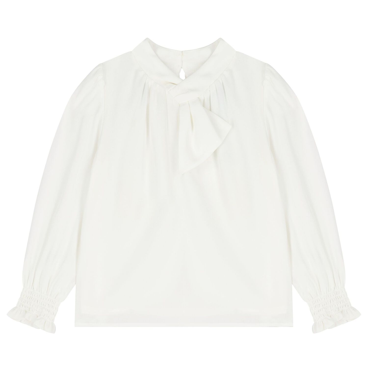 Girls White & Beige Embellished Skirt Set , 1, hi-res