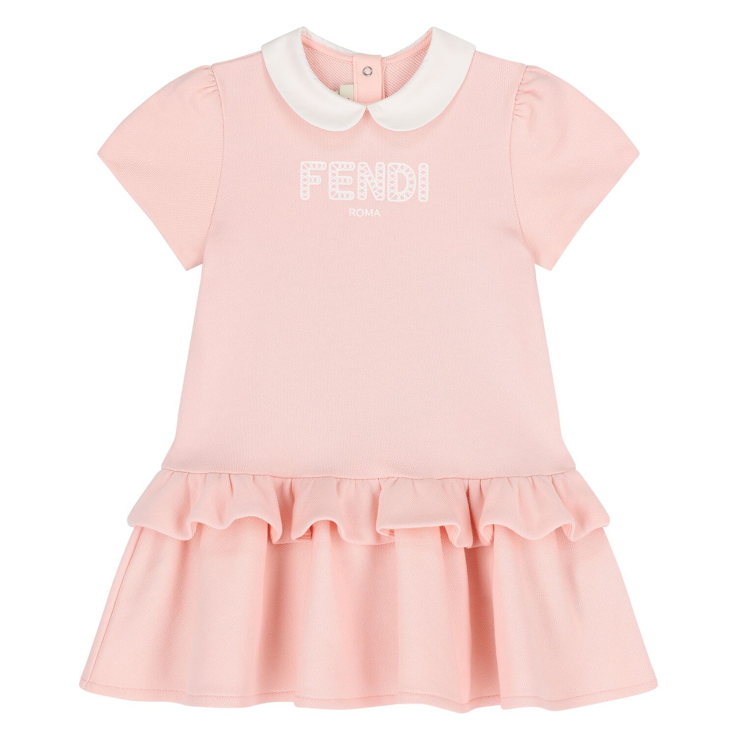Younger Girls Pink Logo Dress, 1, hi-res