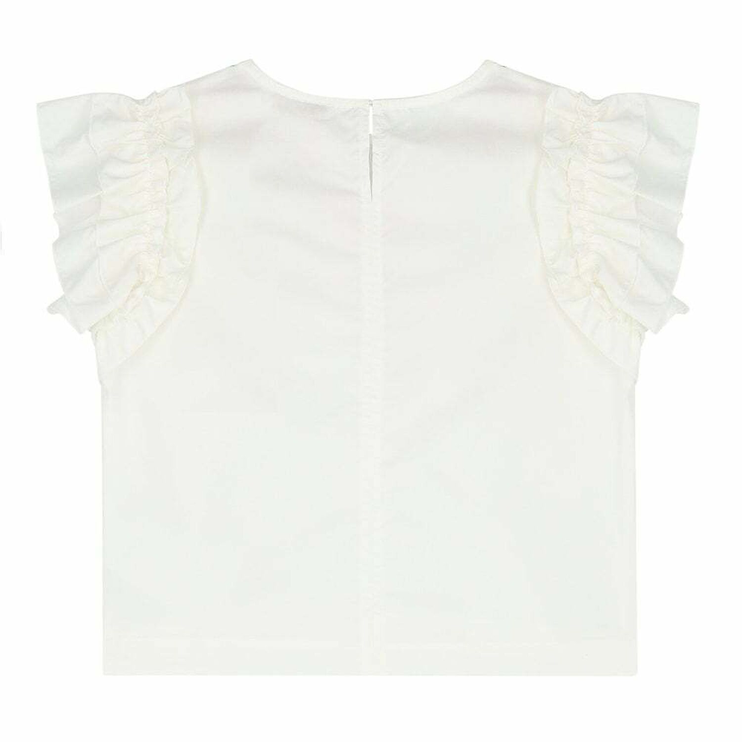 Girls Ivory Roses Ruffled Top , 1, hi-res image number null