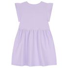 Girls Purple Teddy Bear & Flowers Dress, 3, hi-res