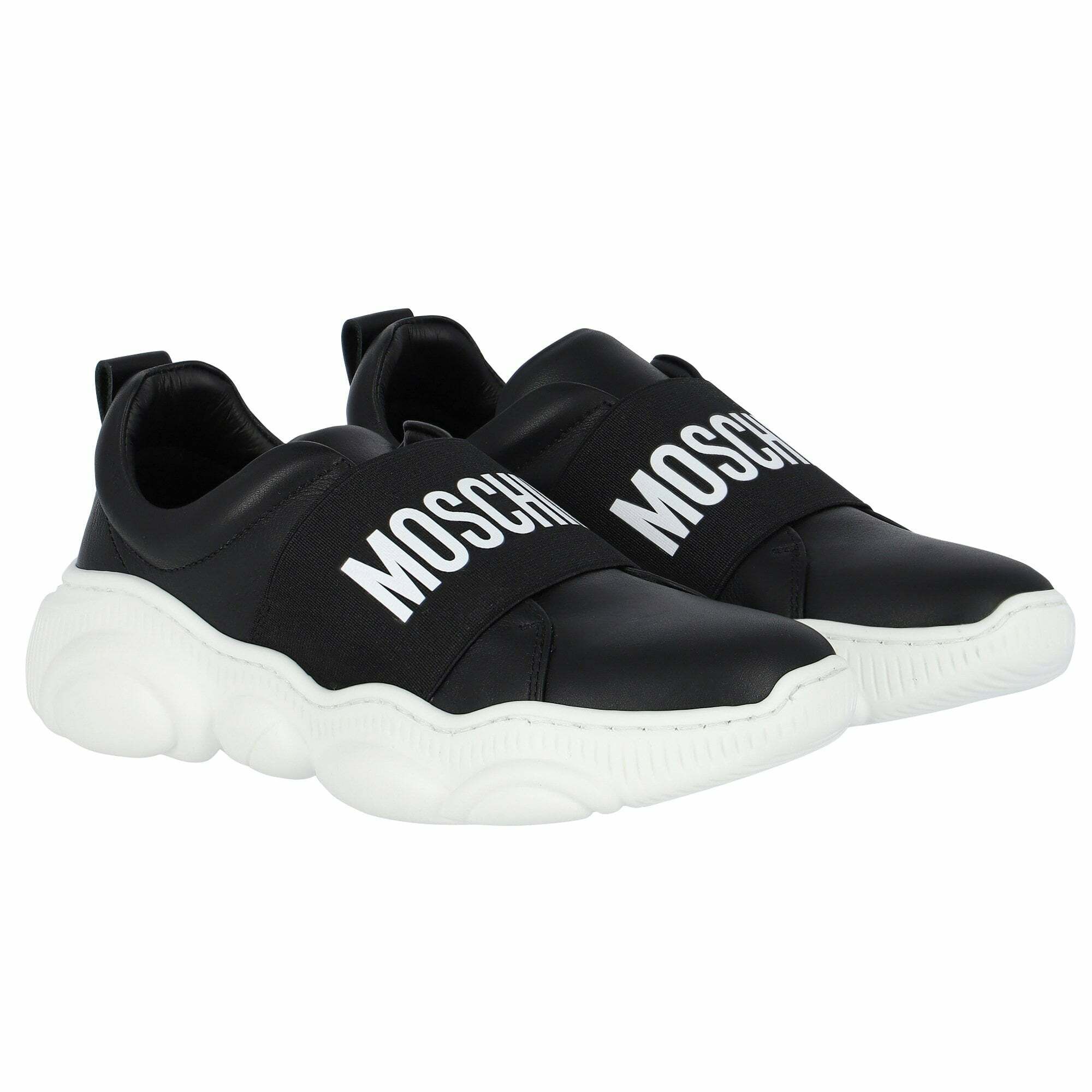 Moschino logo trainers best sale