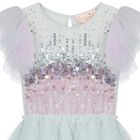 Girls Blue & Lilac Embellished Tulle Dress, 1, hi-res