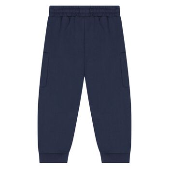 Baby Boys Ivory & Navy Blue Teddy Bear 3 Piece Tracksuit