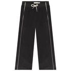 Girls Black Logo Trousers, 1, hi-res