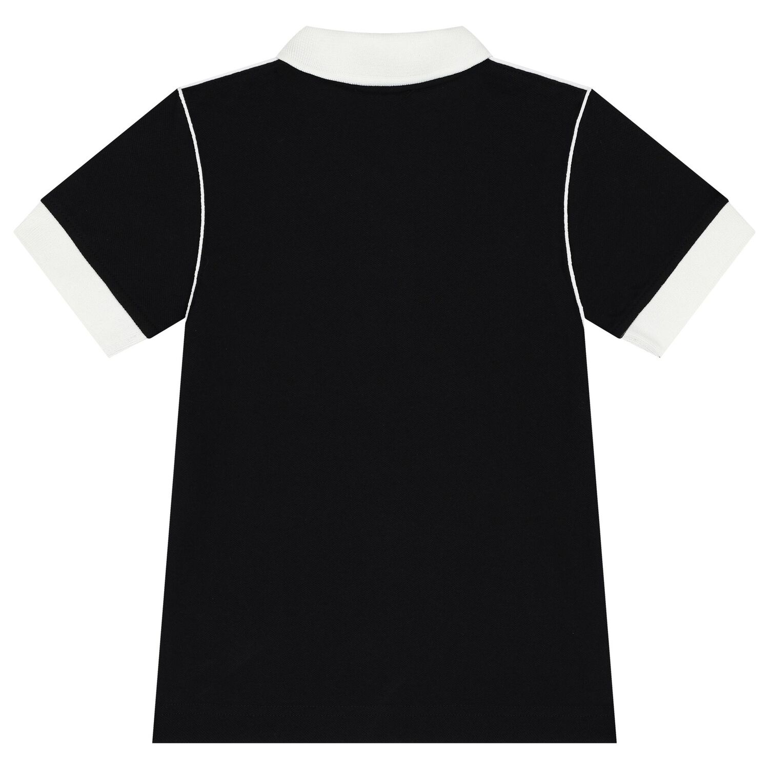 Boys Black Logo Polo Shirt, 1, hi-res