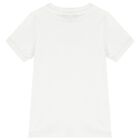 Girls White Logo T-Shirt, 1, hi-res