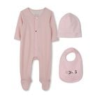 Baby Girls Pink Logo Babygrow Gift Set, 2, hi-res