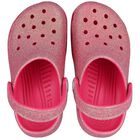 Girls Pink Iridescent Glitter Classic Clogs Sandals, 2, hi-res