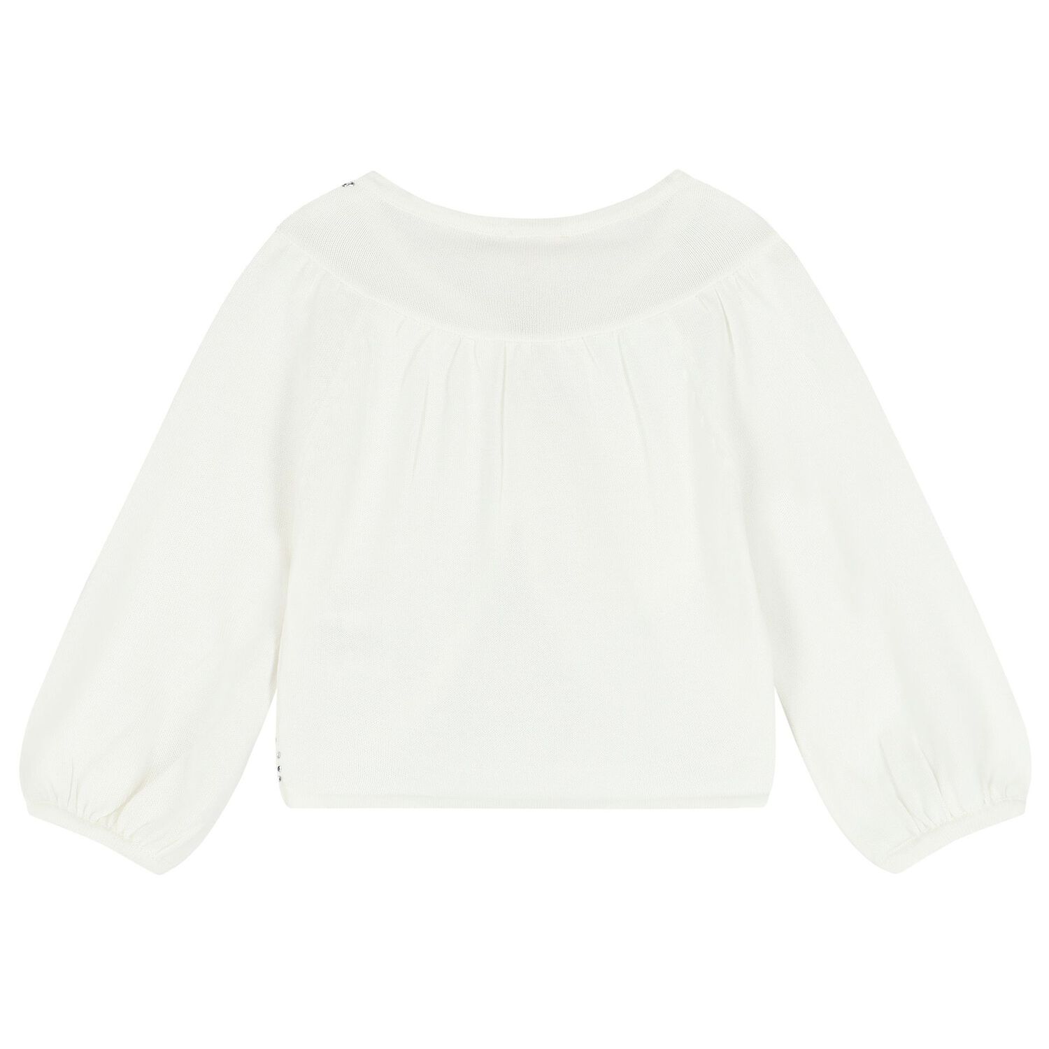 Baby Girls White Embellished Knitted Cardigan, 1, hi-res image number null