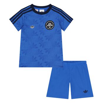 Younger Blue Logo Shorts Set