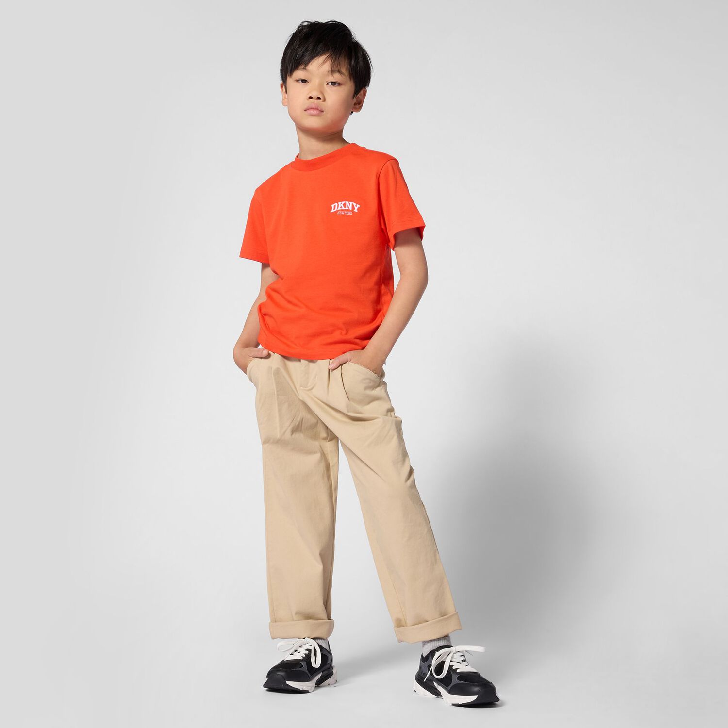Boys Orange Logo T-Shirt, 1, hi-res