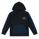Boys Navy Blue Hooded Top, 1, hi-res