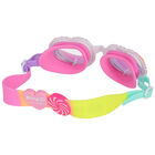 Girls Rainbow Heart Swimming Goggles, 1, hi-res