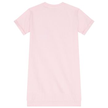 Girls Pink Logo Heart Dress