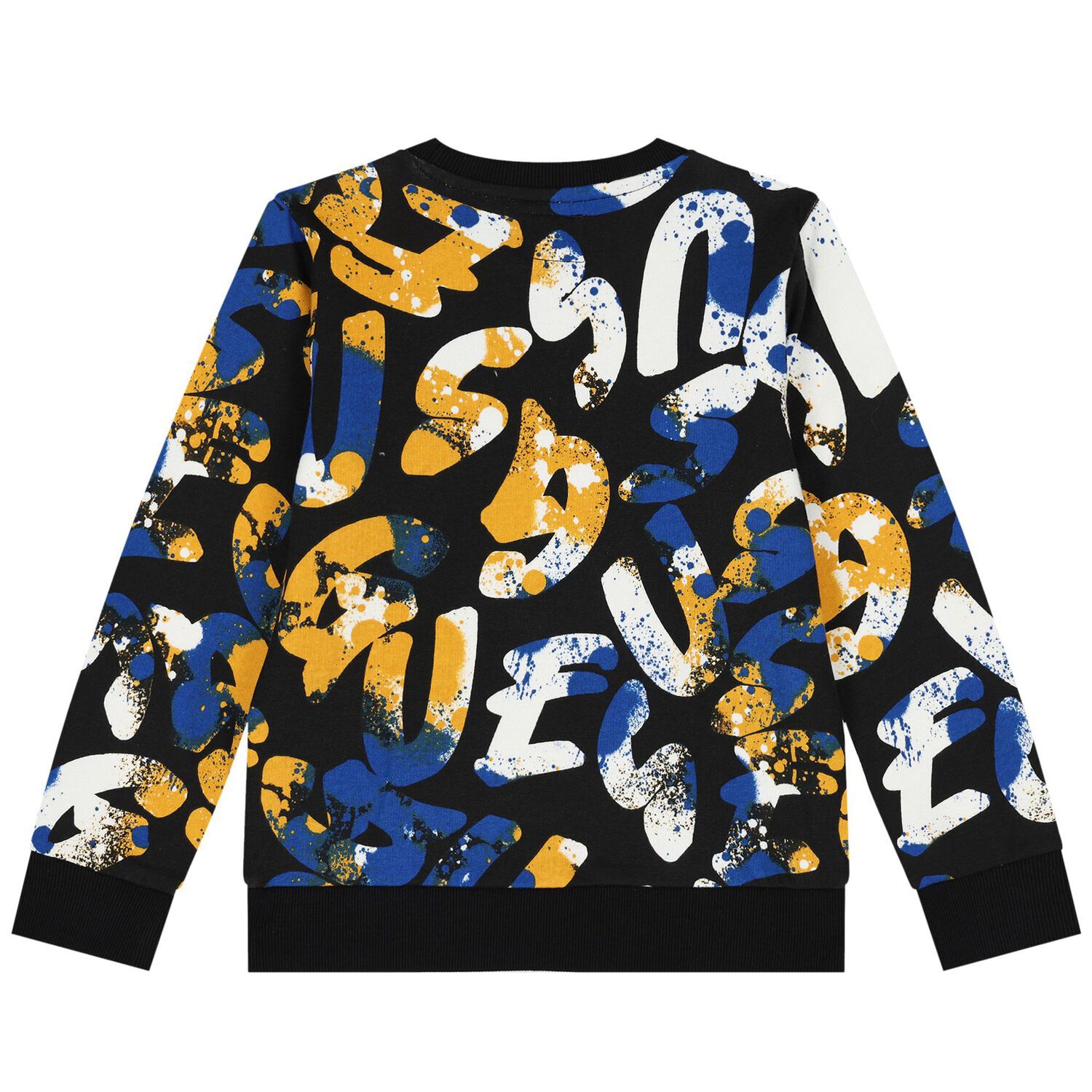 Boys Black Logo Sweatshirt, 1, hi-res image number null