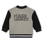 Younger Boys Green & Black Ikonik Karl Tracksuit Set, 1, hi-res