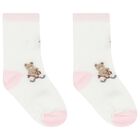 Baby Girls Pink & White Socks ( 4-Pack ), 4, hi-res