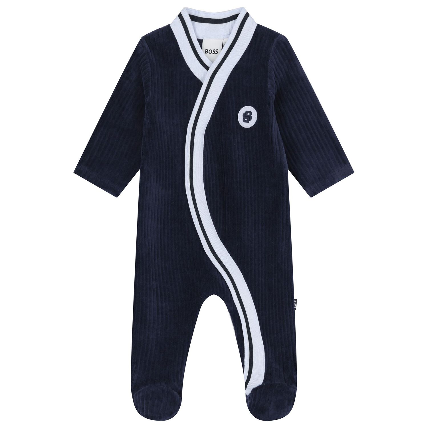 Baby Boys Navy Blue Logo Babygrow Gift Set, 3, hi-res