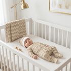 Beige & Brown Zig Zag Babygrow Set, 1, hi-res